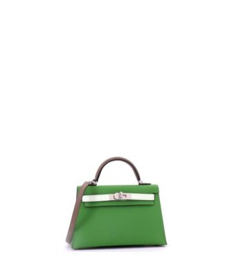 Kelly 20 Handbag Tricolor Epsom with Palladium Hardware