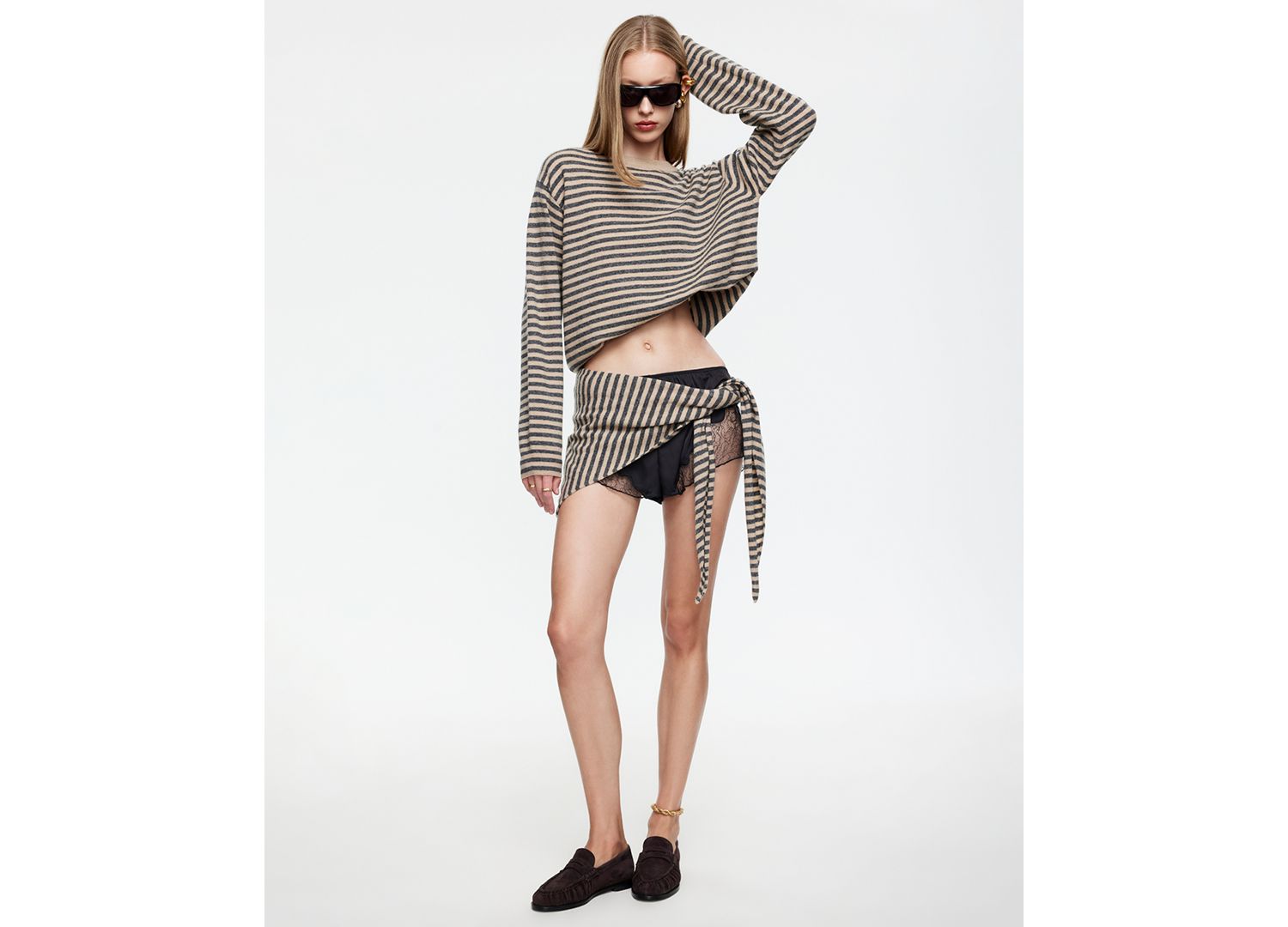 Women's Striped Long-Sleeve Top