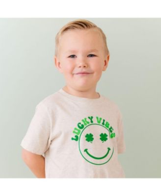 Little Boys Lucky Vibes St. Patrick's Day Short Sleeve T-Shirt