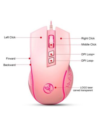 Wired Gaming Mouse, 3600 DPI Adjustable, 7-Color RGB Backlit, Ergonomic Plug & Play Mouse for PC Laptop Gamers & Office Workers