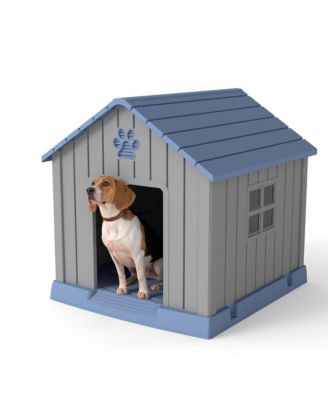 31 inch pointed dog house All Weather Insulated Shelter for Medium Dogs with Waterproof Design