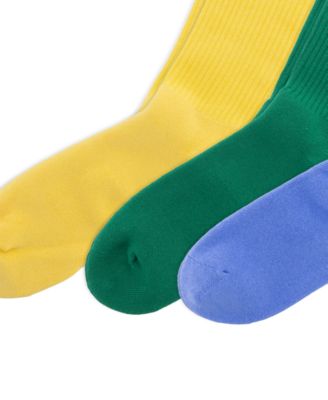 3 Pack Ribbed Cushion Foot Crew Men's Socks