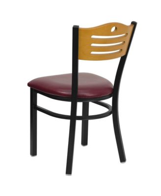 Slat Back Metal Restaurant Dining Chair