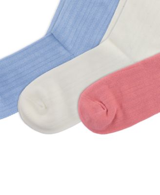 Girls' 4-11 Ribbon Pointelle Socks, 3-Pack