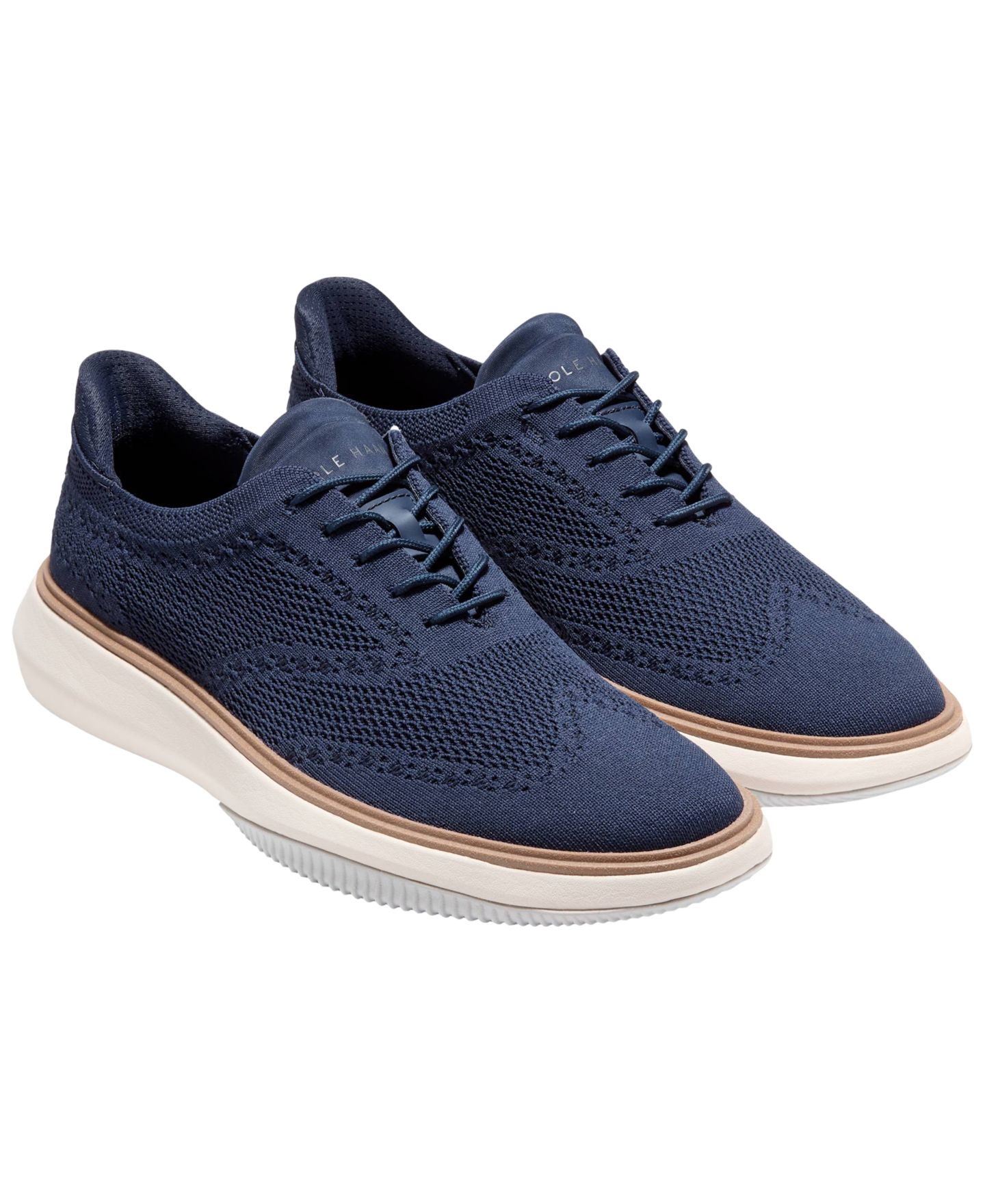 Мужские туфли-оксфорды Cole Haan Grand Phaze Stitchlite Quick-On на шнуровке, цвет: Морской синий — фото 8