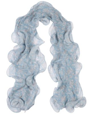 Floral Double Ruffle Scarf