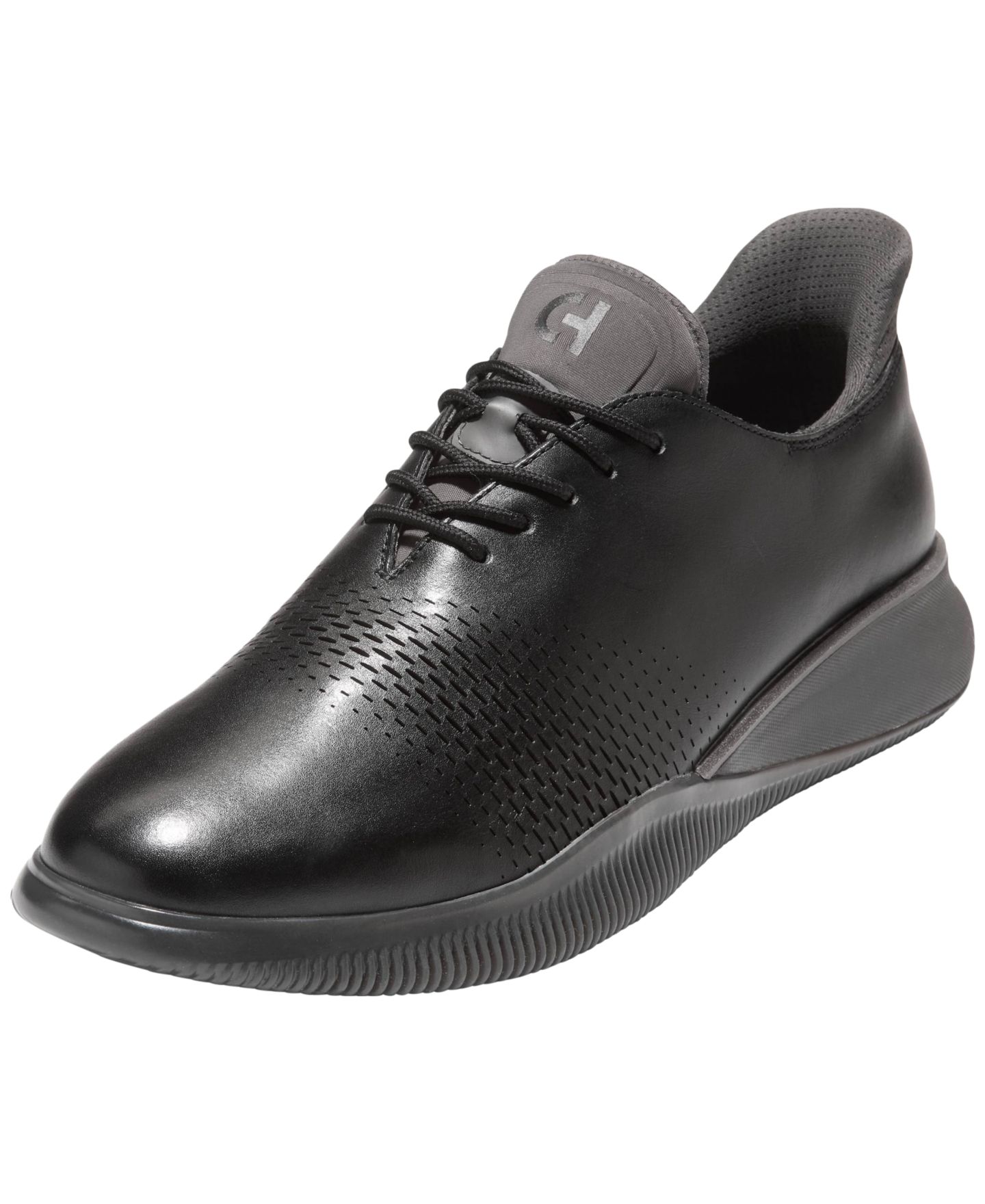 Обувь Cole Haan Men's 6. Zerøgrand Laser Quick-On Lace-Up Oxford Shoes, цвет: Чёрный — фото 5