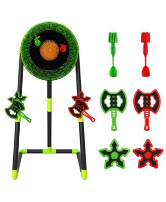 Axe & Dart Throwing Game Set with Target Board for Backyard Parties