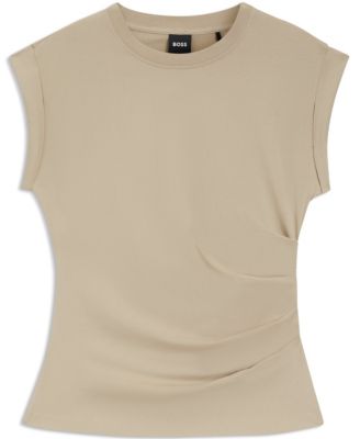 BOSS by Women's Mercerized-Cotton Slim-Fit T-Shirt