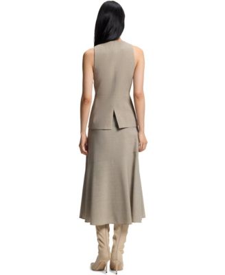 BOSS by Women's Virgin Wool Slim-Fit Vest