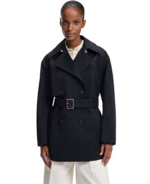Женские куртки Hugo Boss BOSS by Women's Cotton Buckled Belt Trench Coat