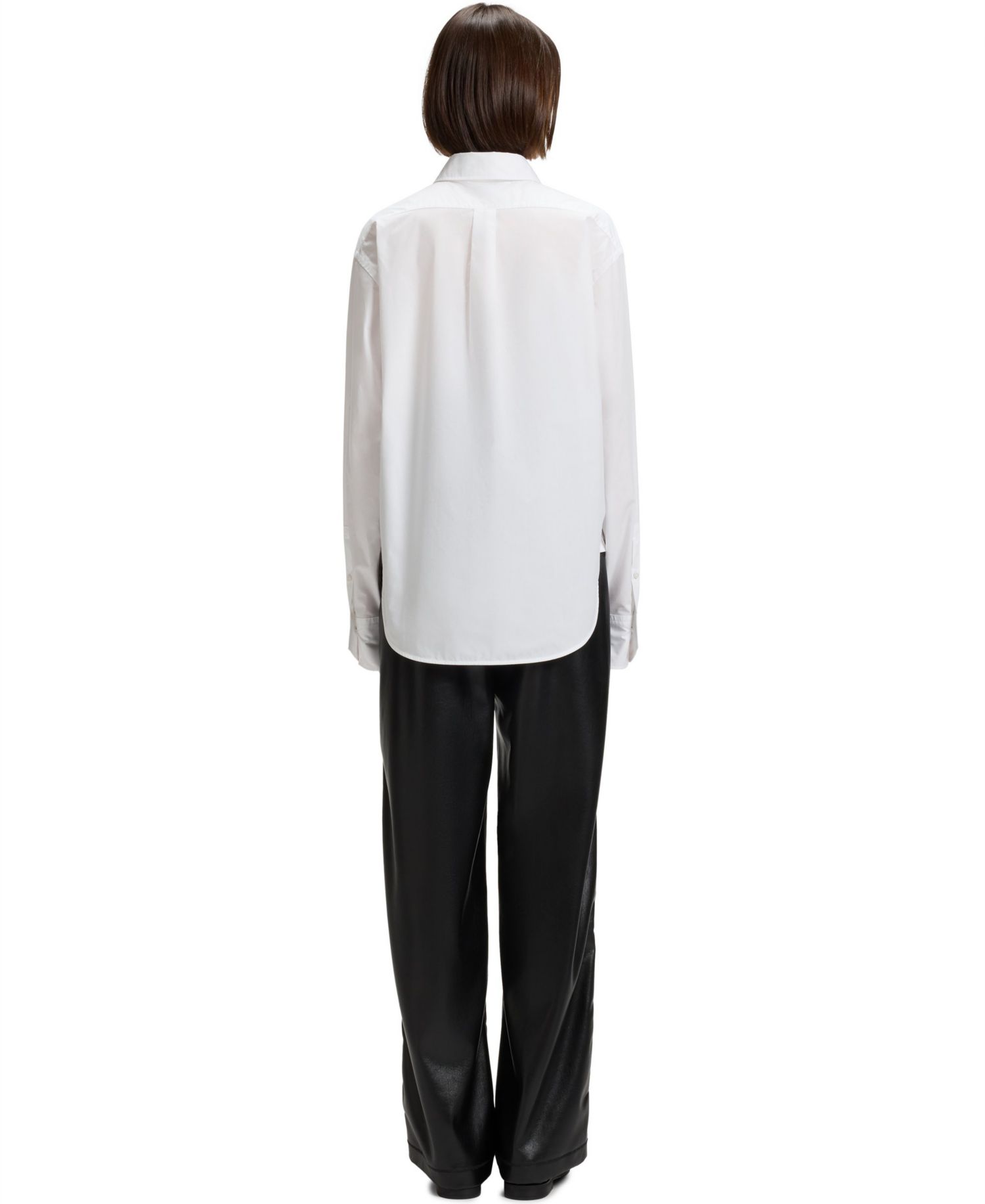 BOSS by Women's Cotton Oversized-Fit Blouse