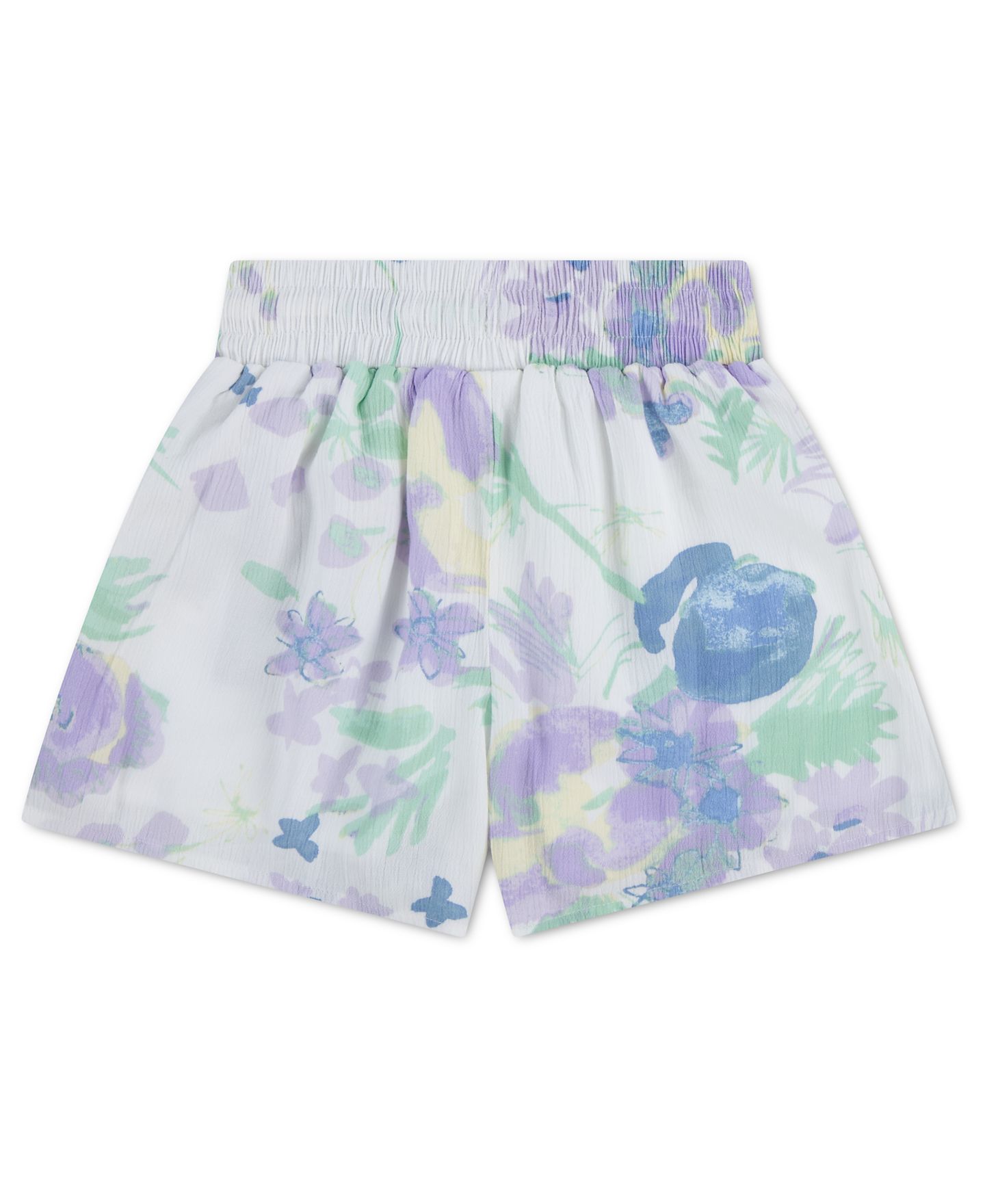 Шорты abercrombie kids YPB Pull-On Floral Flared Shorts для девочек, цвет: Яркий белый — фото 2