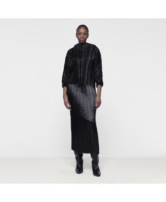 Women's Plisse Batwing Top