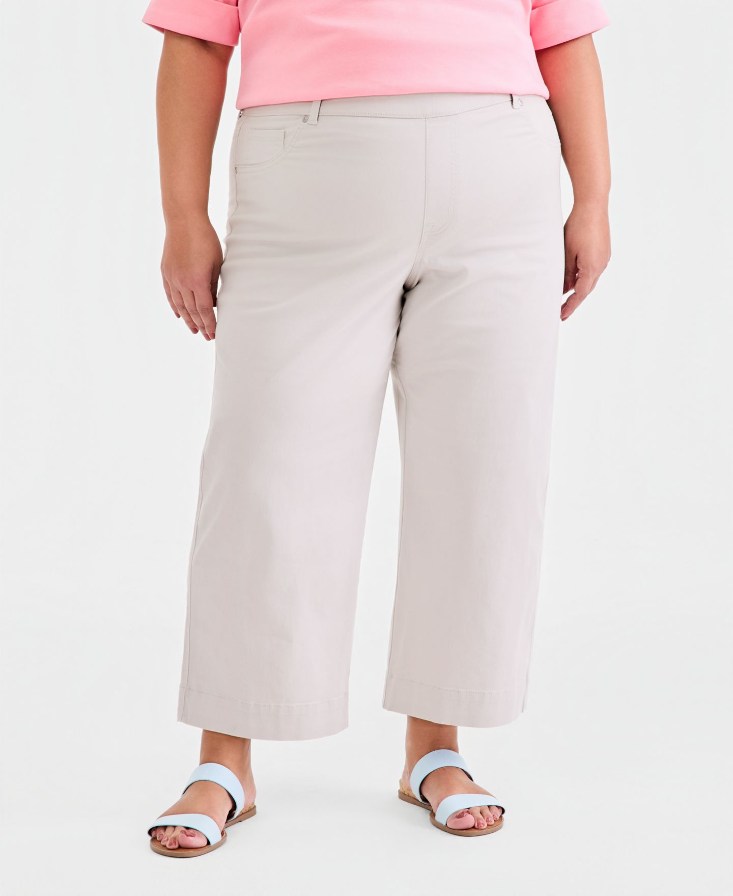 Женские джинсы Style & Co Plus Size High-Rise Shaping Cropped Jeans, цвет: Stonewood — фото 3