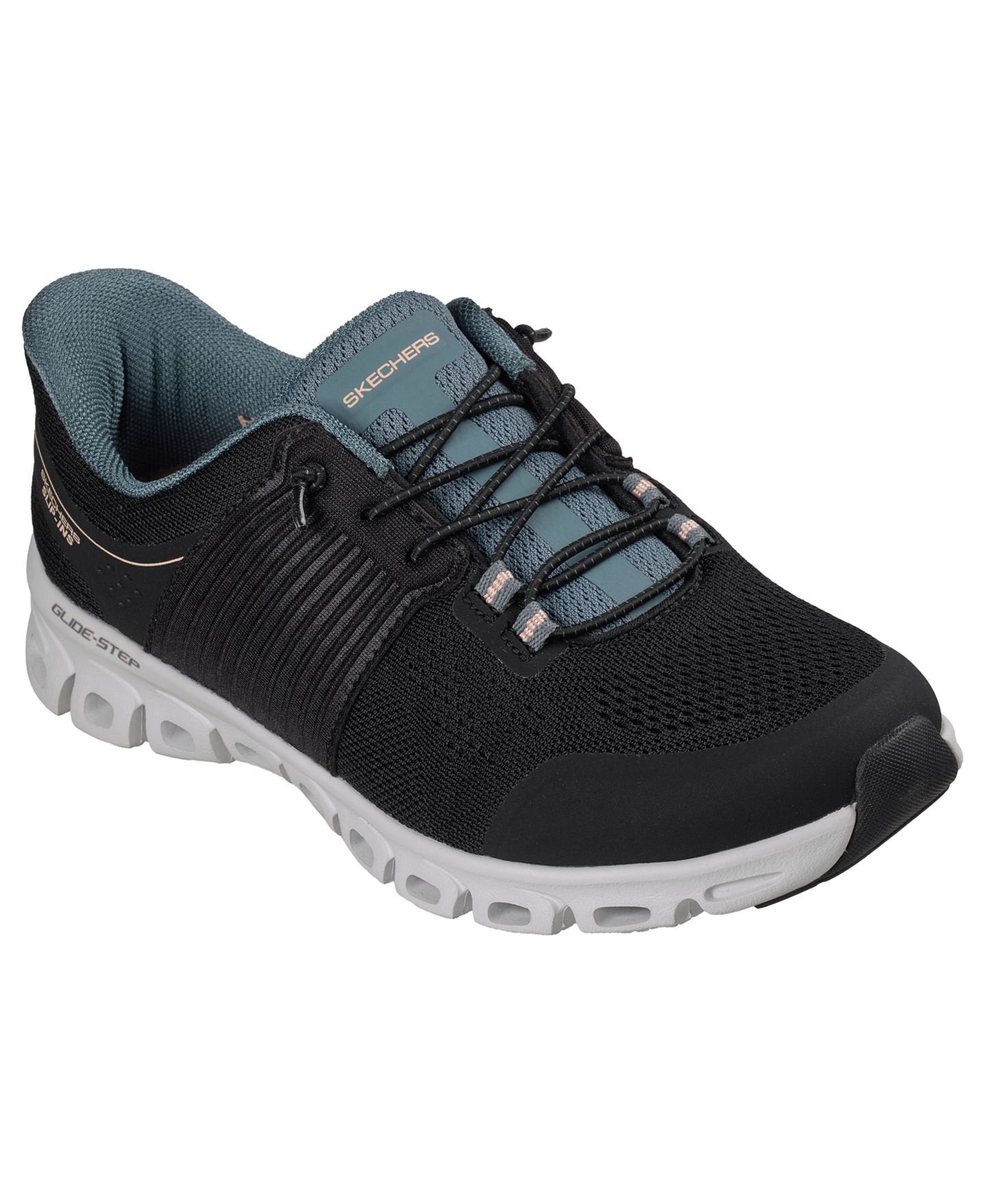 Женские кроссовки Skechers Slip-ins: Glide-Step - Stargaze Athletic Walking, цвет: Чёрный — фото 1