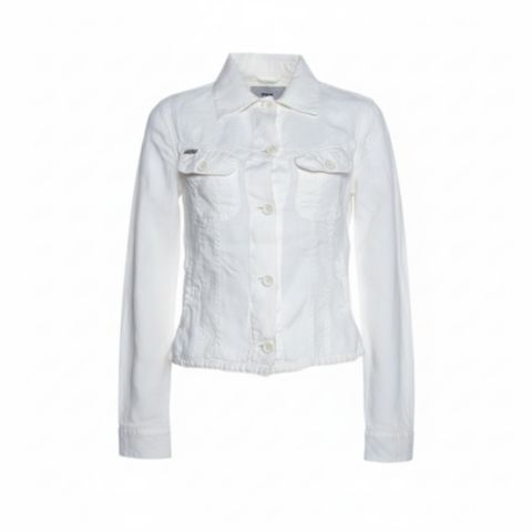 Женские рубашки Pre-Owned Burberry Women's Off White Linen Pocket Detail Button Front Shirt