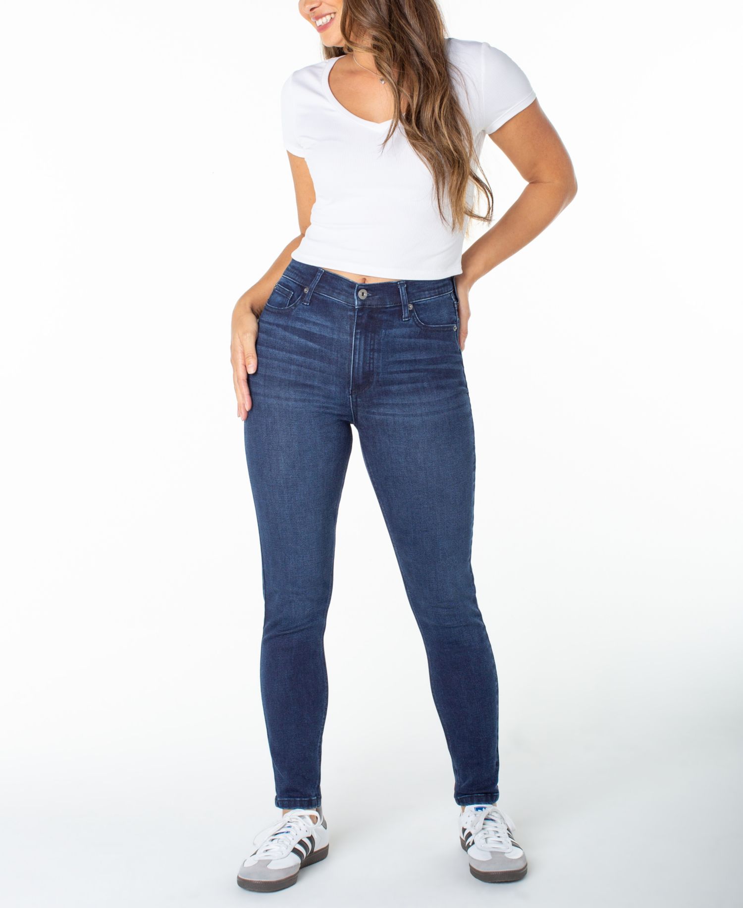 Juniors' High-Rise Ankle Skinny Jeans