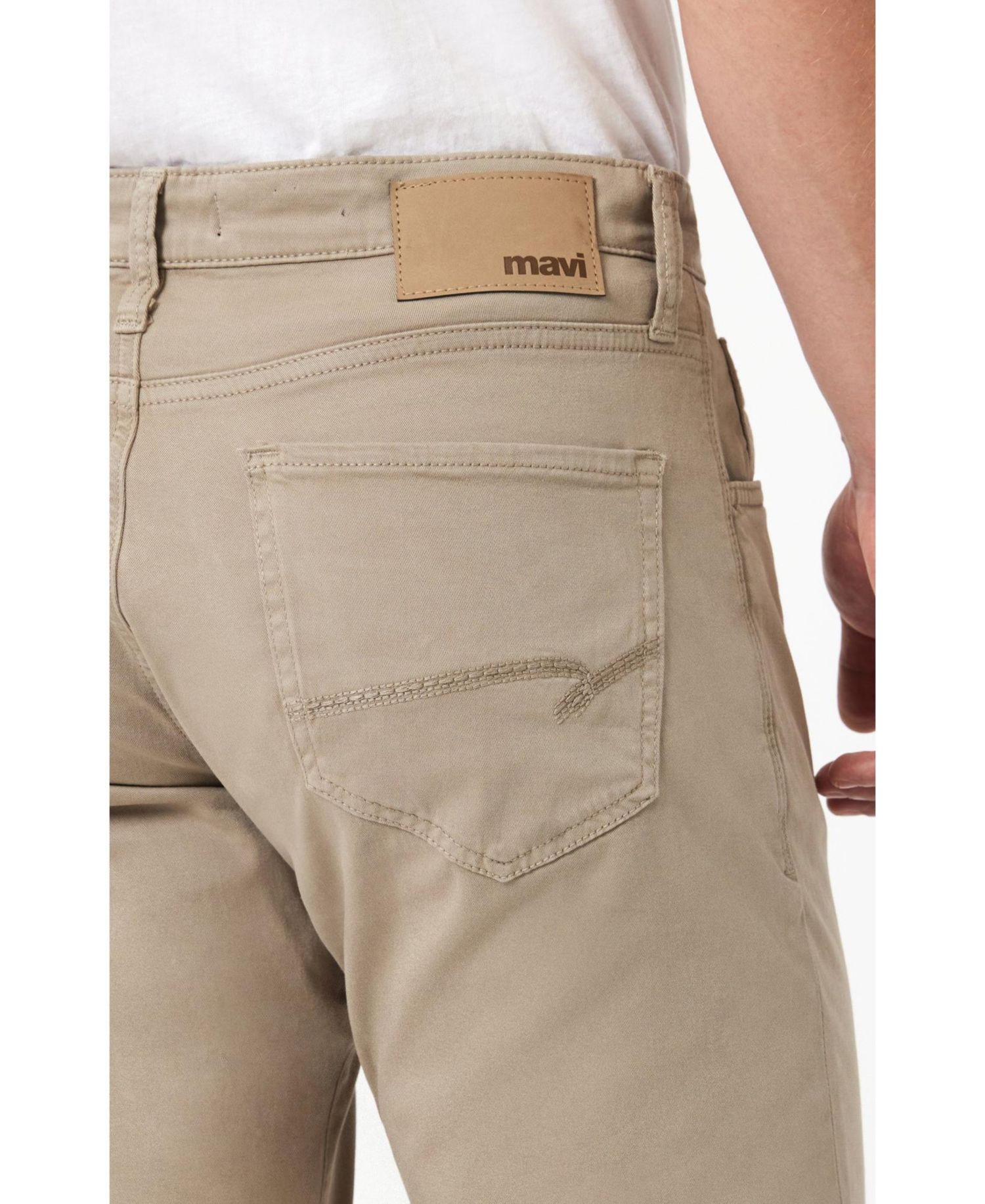 Men's Matt Relaxed Straight Leg In Sand Casual Twill