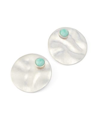 Mother of Pearl Turquoise Disc Earring Jacket