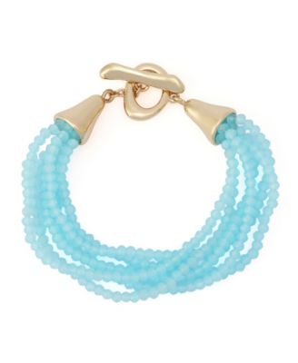 Faux Stone Seed Bead Layered Bracelet