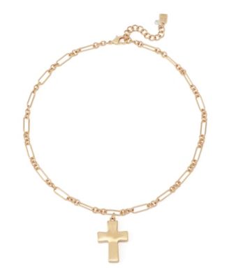 Mother of Pearl Cross Pendant Necklace