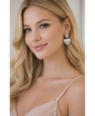 Bloom Heart Drop Earrings