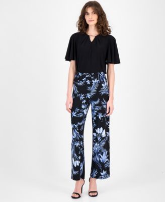 Women's Printed High-Rise Wide-Leg Pants