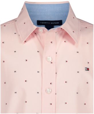 Boys' 8-20 Tommy Flag Short-Sleeve Woven Shirt