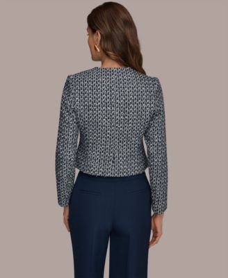 Petite Crewneck 5-Button Cropped Jacket