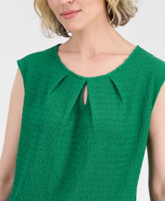 Women's Textured Knit Keyhole Top