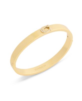 Faux Stone Pav&eacute; Signature C Bangle Bracelet