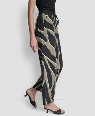 Women's Printed Drawstring Ankle-Length Pants