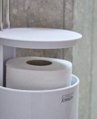 Easy Store Toilet Paper Roll Holder with Concealed Storage