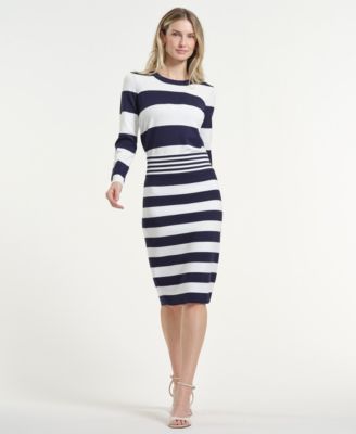 Women's Striped Pull-On Skirt