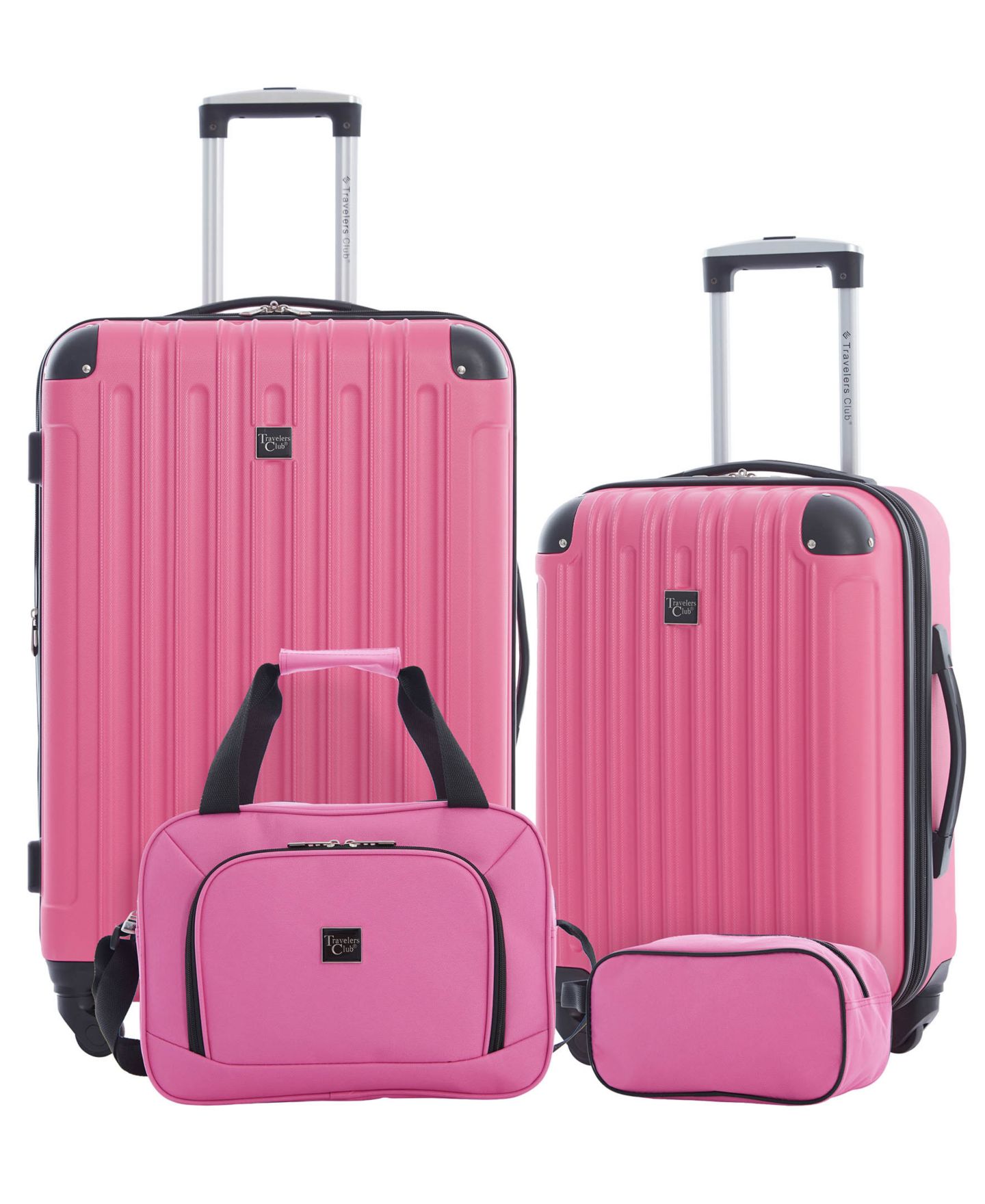 Чемоданы Travelers Club Midtown 4-Pc. Hardside Luggage Set, цвет: Нежно-розовый — фото 1