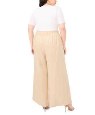 Plus Size Mid-Rise Wide Leg Pants