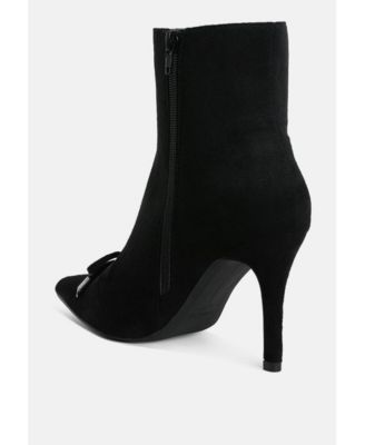 Womens Dapers Bow Detail Ankle Boots