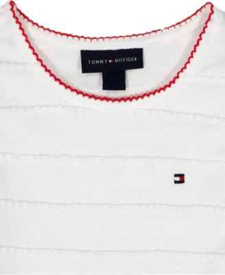 Girls' 4-6X Round Neck Top and Elastic Wide Leg Pants, 2-Piece Set