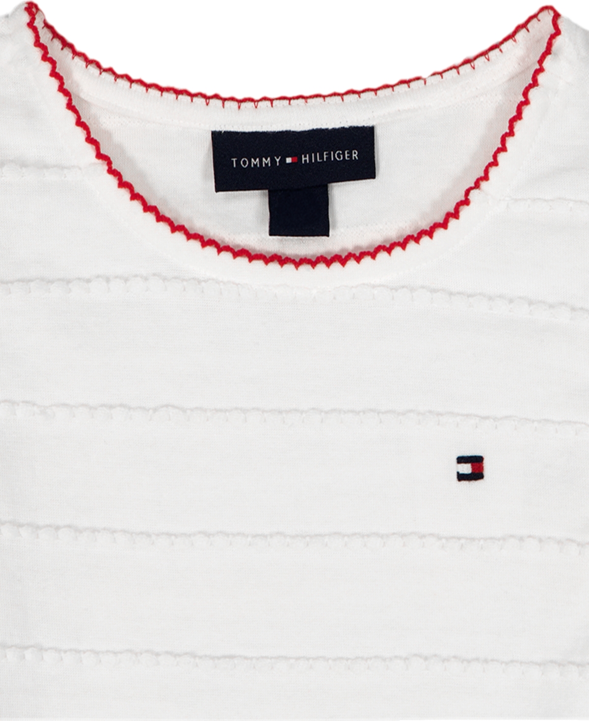 Tommy Hilfiger Girls' 4-6X Round Neck Top and Elastic Wide Leg Pants, 2-Piece Set