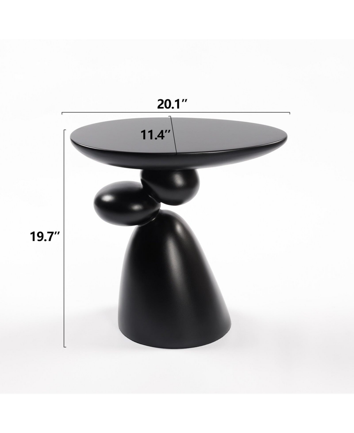 Boyel Living Modern Minimalist Fiberglass End Table for Room and Bedroom Decor