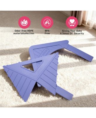 Large Kids Playhouse for Indoor Outdoor with Basketball Ring Toss Play and DIY Stickers for Girls Boys Ages 2