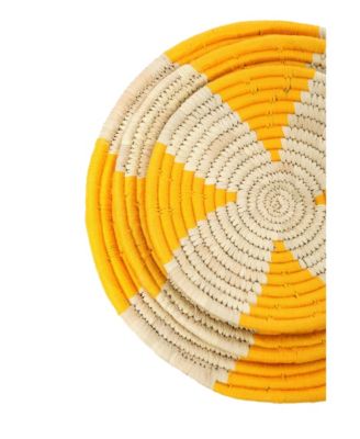 Wicker Village Sabai Grass Wall Basket Decor Boho Hanging Wall Art