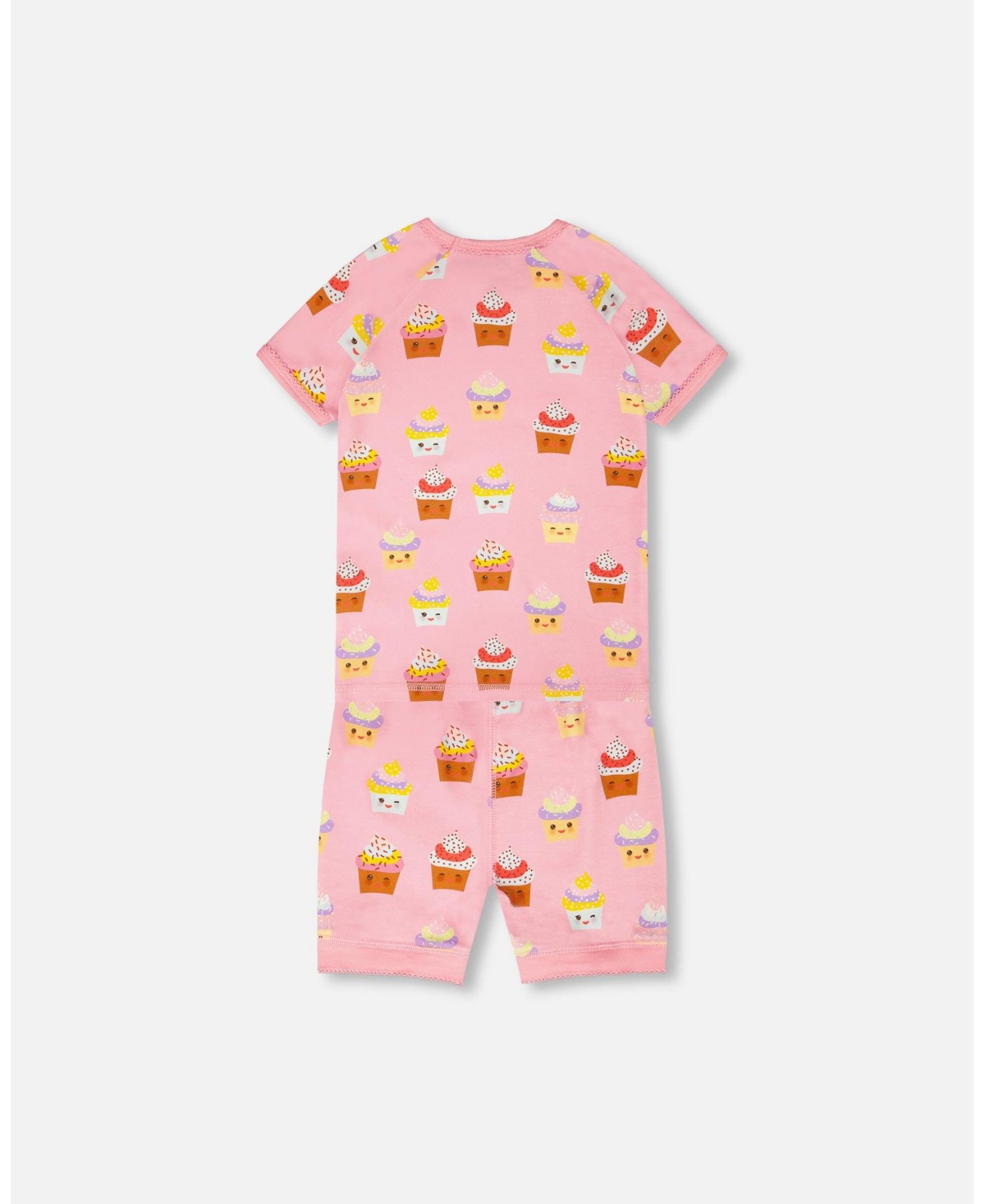 Deux par Baby Girls Cotton Two-Piece Pajama Set, Cupcake Print
