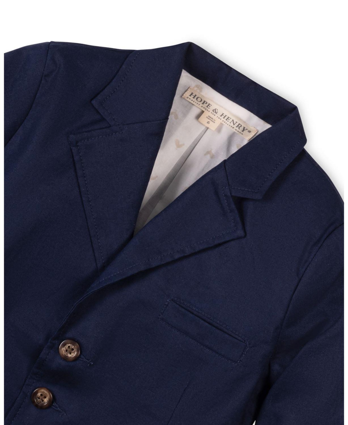 Hope & Henry Little and Big Boys' Linen Suit Jacket