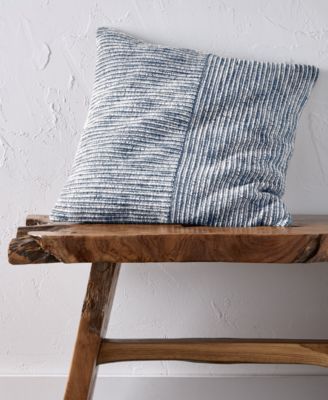 Striped Patch Decorative Pillow, 18" x 18", Exclusively for Macy's
