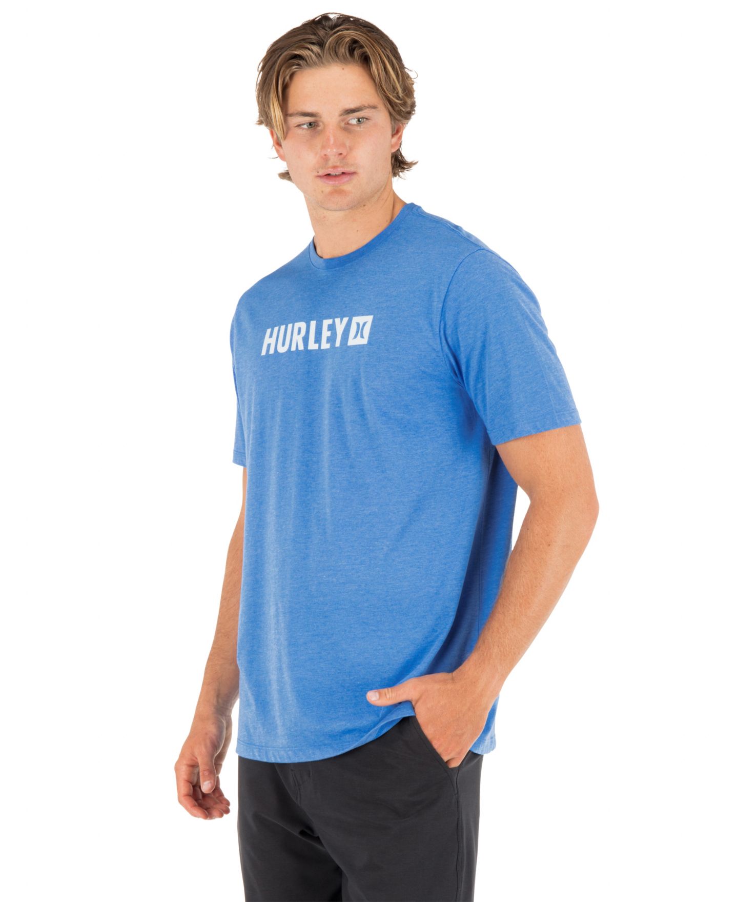 Мужская футболка Hurley Regular-Fit Short-Sleeve, цвет: Seashore — фото 3