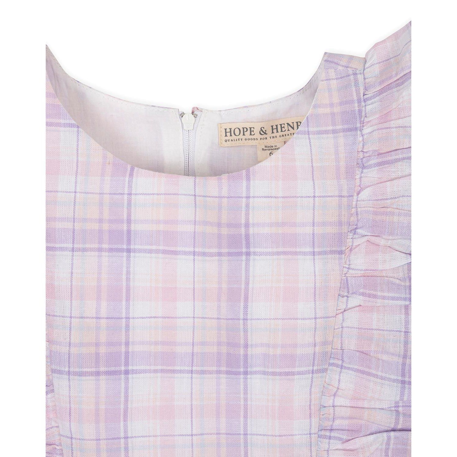 Big Girls Hope and Henry Linen Flutter Sleeve Pinafore Dress