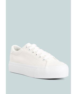 Womens Hyra Solid Flatform Canvas Sneakers