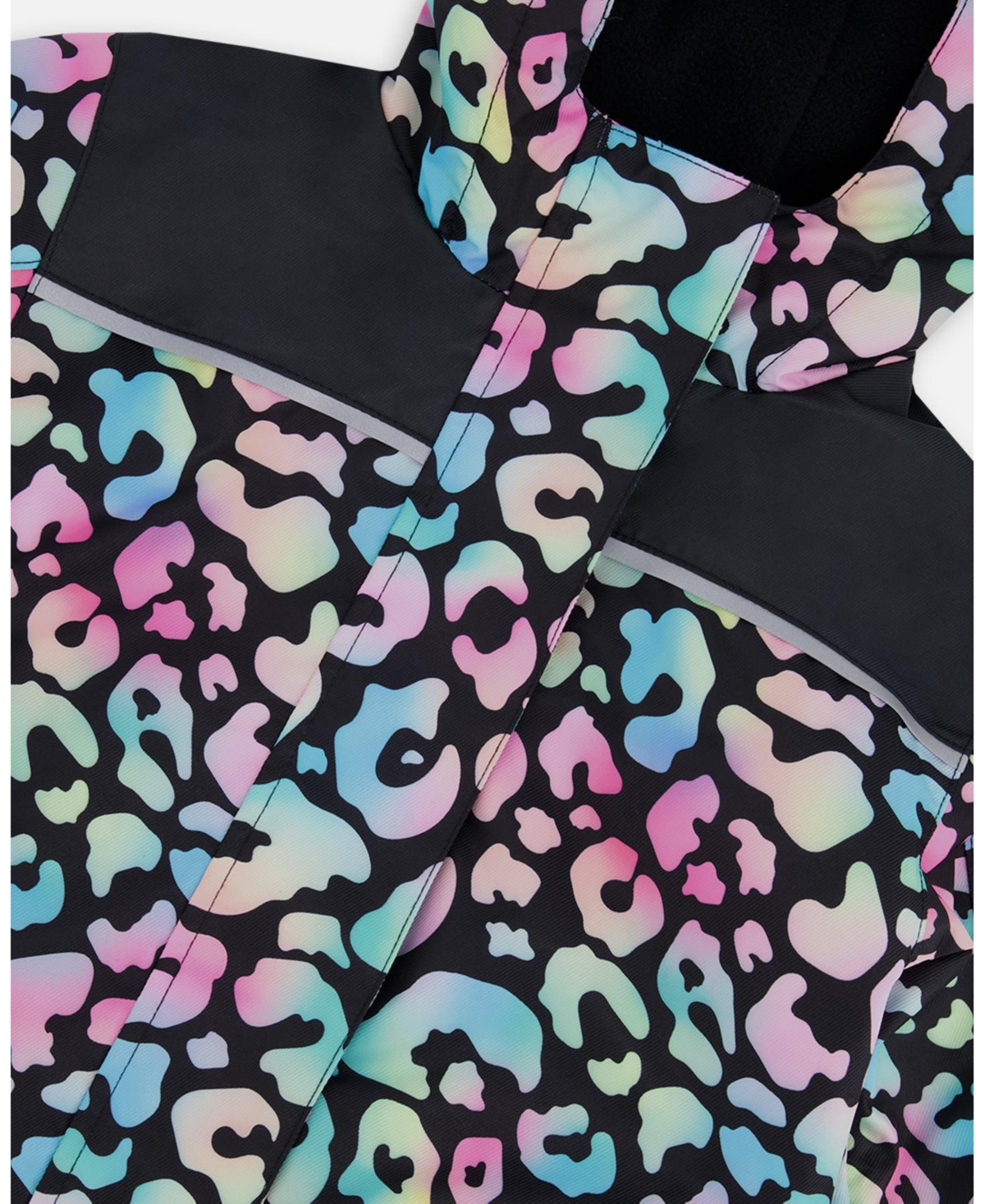 Deux par Girl Kids Mid-Season One-Piece Outerwear Black Animal Print - Toddler